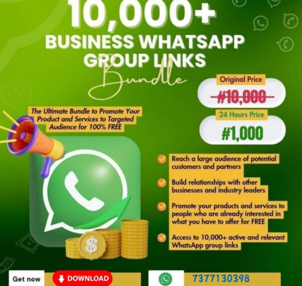 10,000+ Facebook & WhatsApp Group Links Pack