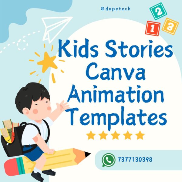 Kids Stories Canva Animation Templates + Bonus
